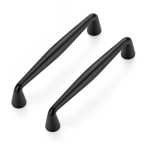 Image of Ravinte 20 Pack 3-1 /2 Inch Matte Black Kitchen Cabinet Handles Solid Zinc Alloy Cabinet Pulls Cupboard Hardware Drawer Handles