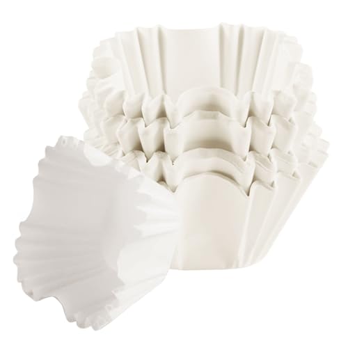 BRIOTA 100pcs Square Cupcake Liners, 2.4x1.7x1.6 Inch Cupcake Cases White, Mini Cupcake Cases, White Parchment Paper Baking Cups for Cupcakes Muffin Cases for Baking Cupcake Wrappers