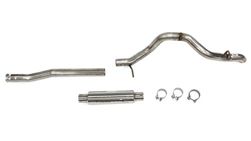 Pypes Performance Exhaust Sjj25R Cat Back Exhaust System; Ground Clearance Single Rear Exit Incl. 2.5 In. Intmd. And Tail Pipe/M-80 Muffler/Hardware Tip Not Incl. Natural Finish 304 Stainless Steel; #TOP2