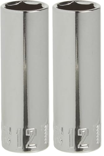 Image of CRAFTSMAN Deep Socket, Metric, 1 /4-Inch Drive, 12mm, 6-Point (CMMT44409) (Pack of 2)