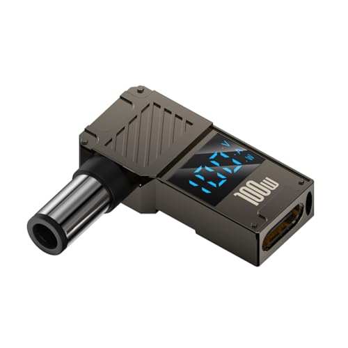 ���{�̒������ Type-C���X to DC�I�X �ϊ��A�_�v�^�[ Lenovo/dell/HP�Ή� �d���d���\�����j�^�[�t�� PD100W�Ή� �}���[�d �A���~������ �m�[�g�p�\�R���p DC100w (7.4*5.0 for HP, 1��)