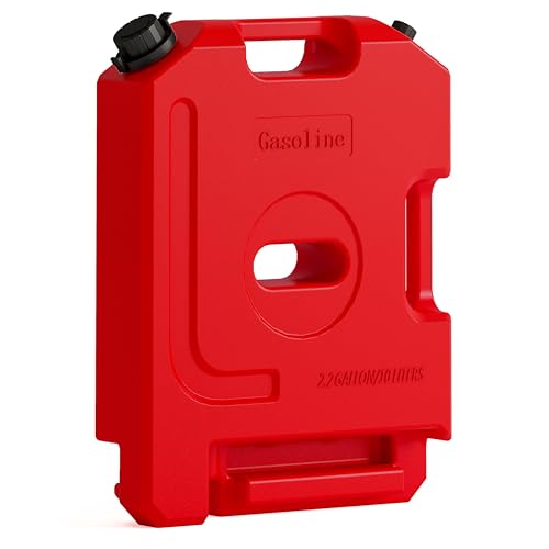2.2 Gallon Can, Transfer Tank, Storage Container, Red, with Spout, Fit for Most Cars, Motorcycles, Trucks, Small Size Boats.
