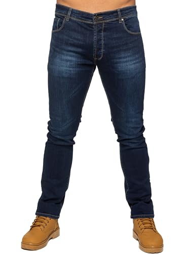 Kruze Designer-Jeans für Herren, Skinny Jeans, Stretch, schlanke Passform, alle Größen Gr. Bundweite: 91 cm, beinlänge: 76 cm (36 W / 30 L), blau