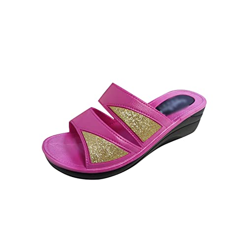 Pantoufles femmes en cuir véritable et sandales plates confortables pour l'été