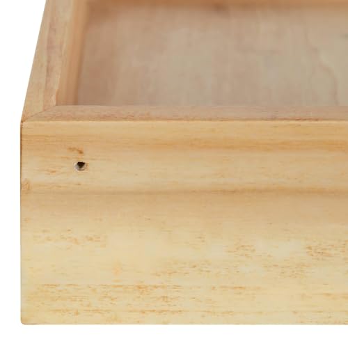 Image of ONIJA Floating Corner Wooden Wall Shelf Set Two Different Different Color Shelf | for Bedroom | Living Room | Hall | Office | Kitchen | Bathroom Shelves (Natural)