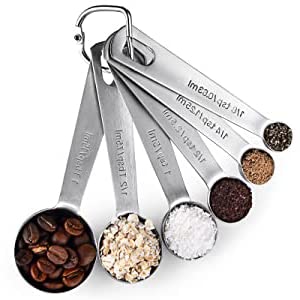 HASTHIP® 6 Pcs Stainless Steel Kitchen Measuring Spoons Set with 1/8 tsp, 1/4 tsp, 1/2 tsp, 1tsp, 1/2 tbsp & 1 tbsp-image-29