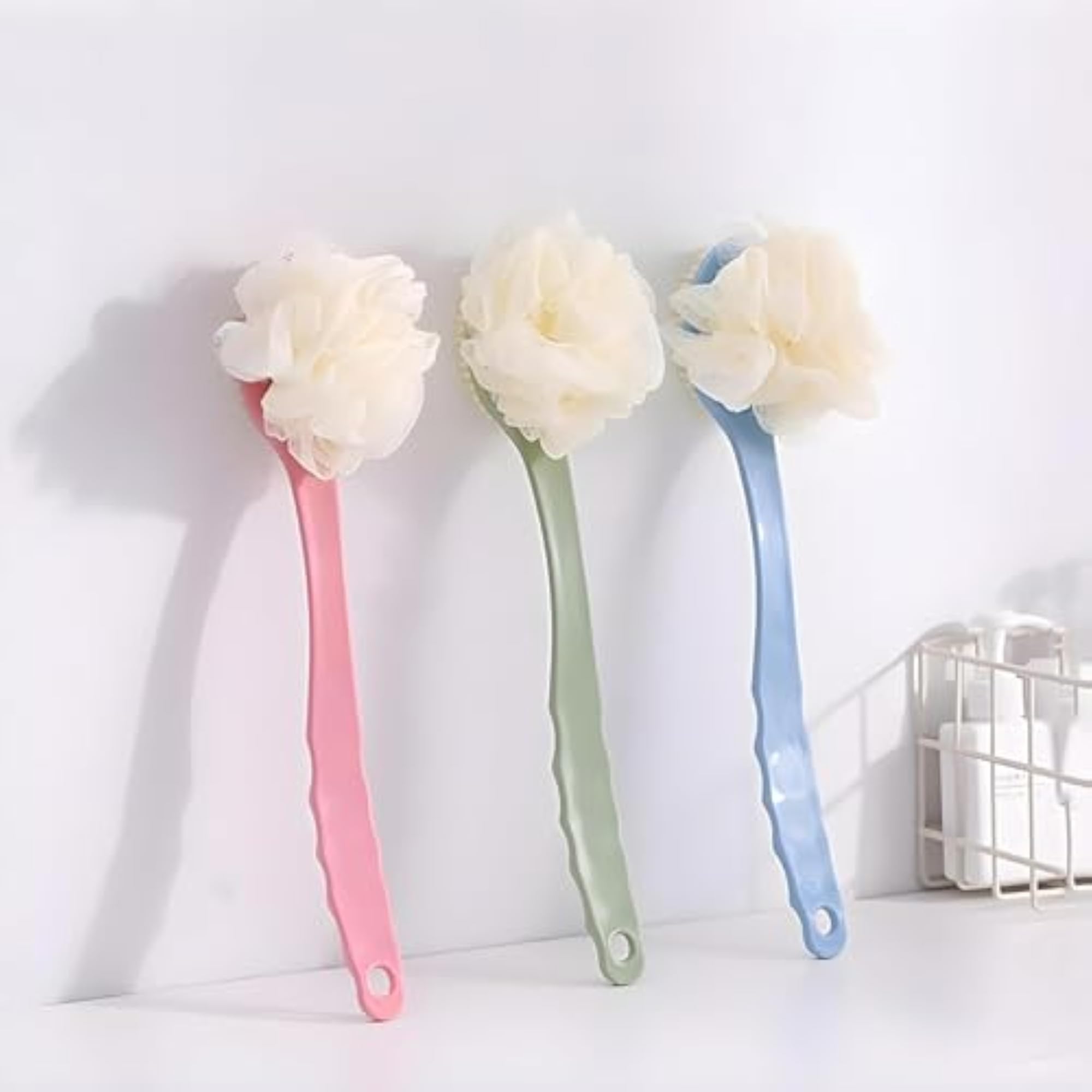 2 IN 1 Loofah with Handle Back Scrubber Bath Brush