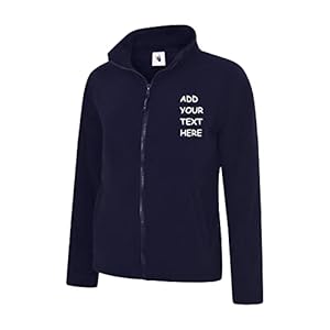 Personalised Left Chest Text Any Text UC608 Ladies Classic Full Zip Fleece Jacket