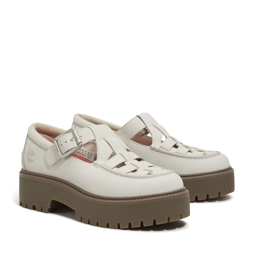Timberland Timberland Women's Stone Street Platform Buckle Shoe, Natural Nubuck, 10 Medium