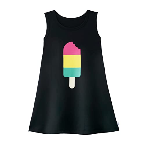 Image of YouGotPlanB 100% Cotton Printed Above Knee Length Dress for Girls