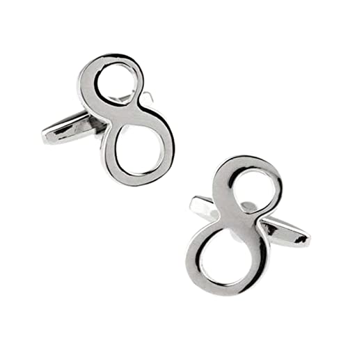 Mancuernillas Daesar Numeral Árabe 8 Plata miniatura 1