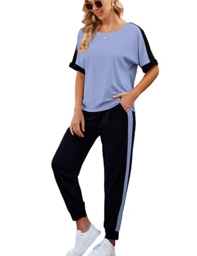 VIMPUNEC Women 2 Piece Outfits Summer Casual Lounge Sets Soft