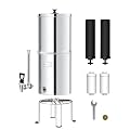 Waterdrop Gravity-fed Water Filter System, NSF/ANSI 42&372 Standard, 2.25G Stainless-Steel System with 4 Filters, Metal Water Level Spigot and Stand, Reduces Chlorine