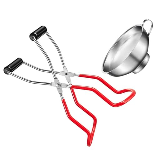 Ipetboom Pinzas Antideslizantes para Latas y Botellas Recogedor de Frascos Mango Ergonómico Utensilio de Cocina para Levantar Tarros Sellados y Elaboración de Mermeladas