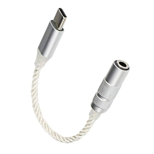 Dasbsug Cable de sonido USB C a 3,5 mm hembra para coche, cable auxiliar tipo cable, adaptador estéreo resistente, adaptador USB para auriculares