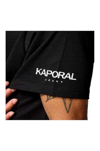 Kaporal, Tee Shirt Manches Courtes, pour Homme, 100% Coton_Bio, Coupe Regular, Col Rond, Couleur Black, Taille M – vue 4