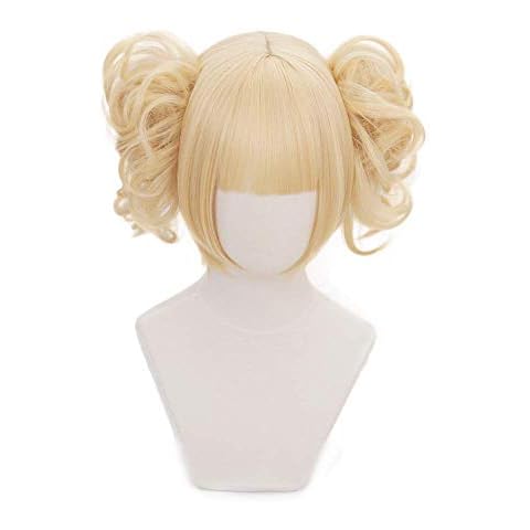 MUZIWIG Anime Cosplay Wig for My Hero Academia Himiko Toga Halloween Costume Accessories Party Synthetic Hair with Free Wig Cap Cover