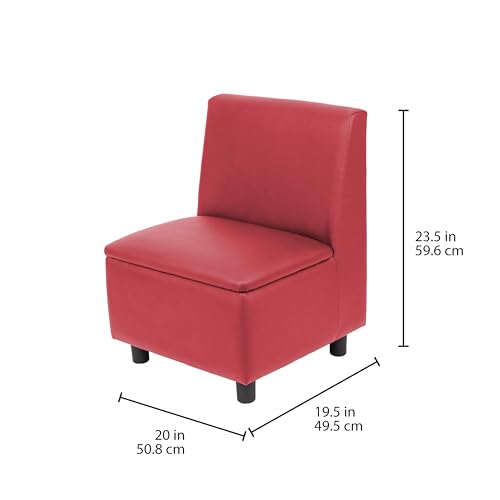 Image of FDP Kid Comfort Collective Modular Armless Chairs, 2-Pack - Red