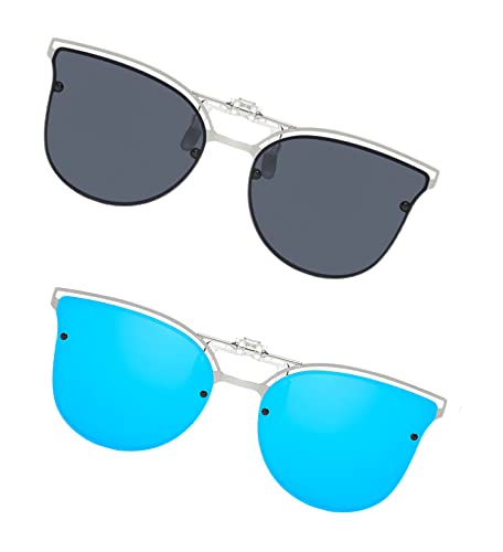 Image of Sunglasses fit over Glasses Clip On Polarized sunglasses for Prescription Glasses Flip Up Fishing Driving Glasses