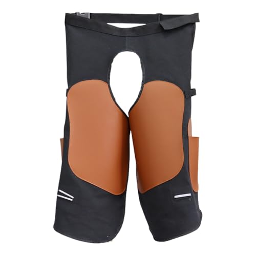 Delantal Farrier de piel de vacuno artificial y, soporte acolchado para muslos y espalda, 2 bolsillos para herramientas, cintura ajustable, protección resistente para herreros de caballos, 140 x