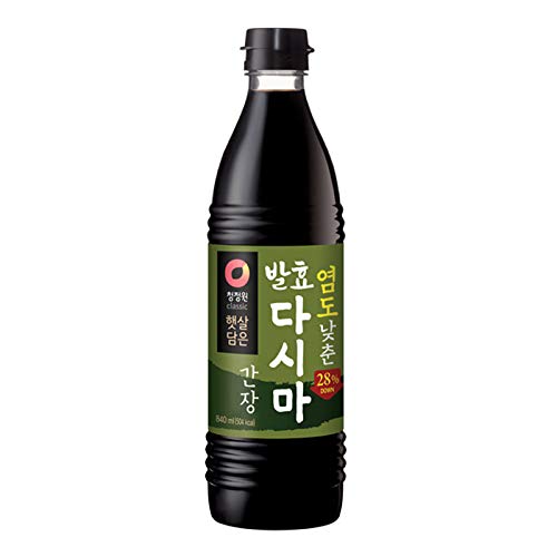 Daesang Chung Jung One Soy Sauce with Kelp (Less Salt 28%) 840ml