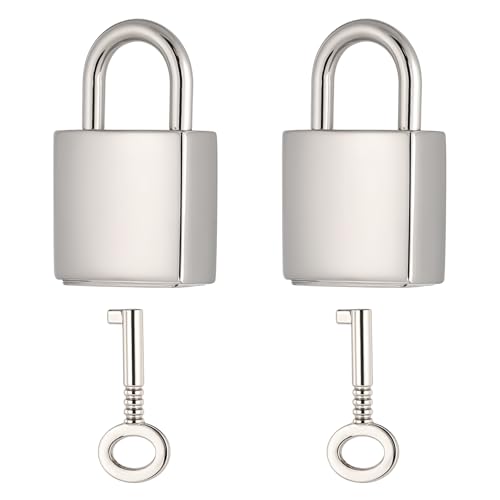 2Pcs Vintage Antique Style Mini Archaize Padlocks, Small Keyed Padlocks