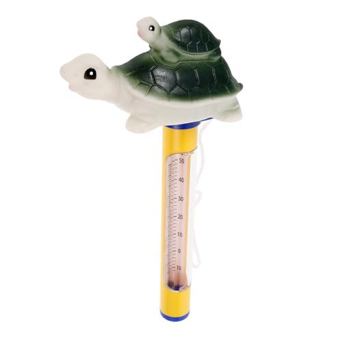 DEARMAMY カートゥーン型小型浮遊式プール温計 かわいいカメ形状 防水素材採用 浮かべて使える屋内外対応スイミングプール 魚池 スパ用温計