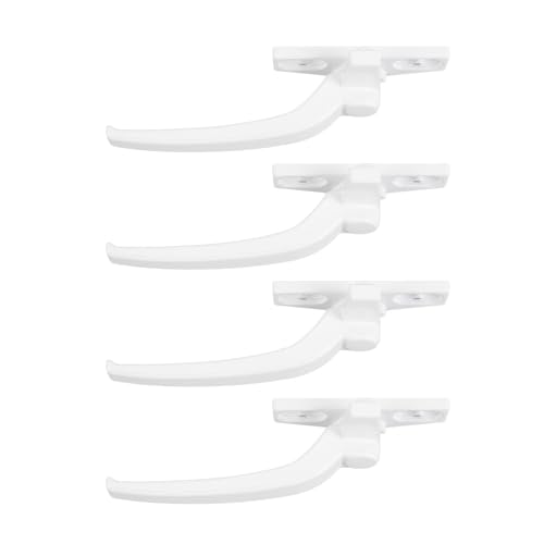 Image of Aramox Aluminum Alloy Window Handle Casement Window Lock Flat Open External Push Design for Aluminum and Wood Windows Simple Installation Wear Rust Home Use (White)