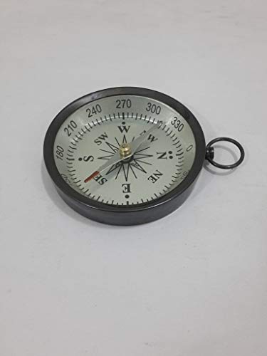 Brújula de Bolsillo de Latón Macizo de 3 Pulgadas miniatura 1