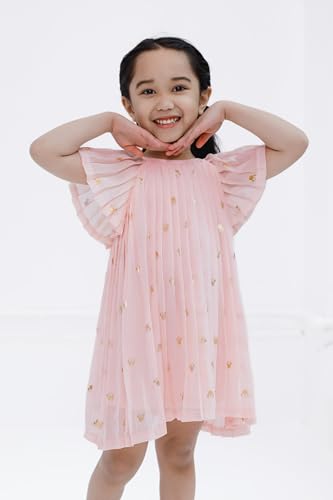 Disney Minnie Mouse Girls Chiffon Pleated Dress Toddler to Big Kid Sizes (2T - 12)4