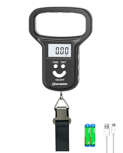 Digital Luggage Scale with Strong Strap & Backlit LCD, Portable Suitcase Weighing Scales for Travel, Airline Baggage & Postal Use, Ideal Fishing Accessories for Outdoor Enthusiasts