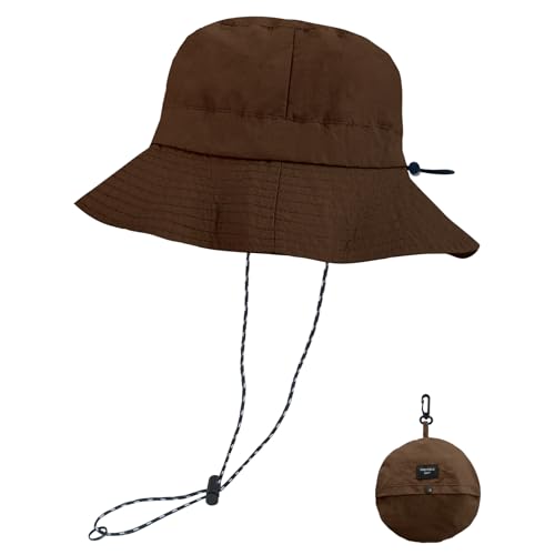 Image of NPQQUAN Sun Bucket Hats for Woman Men Lightweight Sun Hat Packable Foldable Waterproof Beach Hiking Hat
