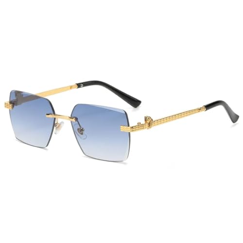 Lunettes de soleil sans monture homme monture large anti éblouissement