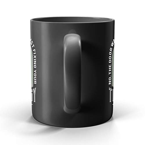 Taza de cerámica negra 11oz con diseño teológico miniatura 4