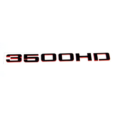 Image of 2pack OEM 3500HD Letter Nameplate Emblem 3500 HD Badge Replacement for Silverado Sierra Glossy (2007-3018 Redline)