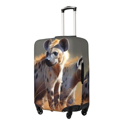 Animals Hyena Print Travel Luggage Cover - Personalization Elastic Suitcase Protector,M(Fit 22-24 Inch Luggage)2