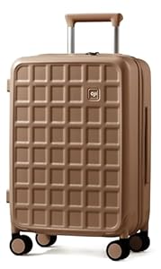 Cabin Suitcase 20 Inch Carry on Suitcase 35x23x49cm Hard Shell Suitcase with TSA Lock and Double Spinner Wheels, Travel Suitcase for Holiday 1-3 Days, 39.5L Lightweight Suitcases (Chocolate Brown)