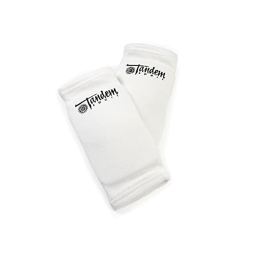 Tandem Sport Volleyball Elbow Pads - Avoid Floor Burns & Bruising - One Size Fits Most - 2 Pads, White