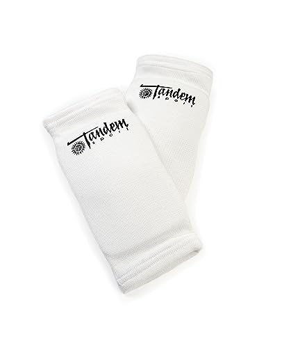 Tandem Sport Volleyball Elbow Pads - Volleyball Pads for Floor Burns and Bruises - Non-Bulky White...