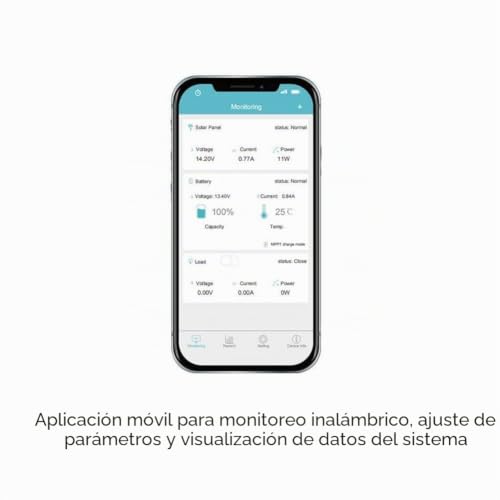 Aplicación móvil función de control de monitoreo inalámbrico BT-1 para paneles solares 6