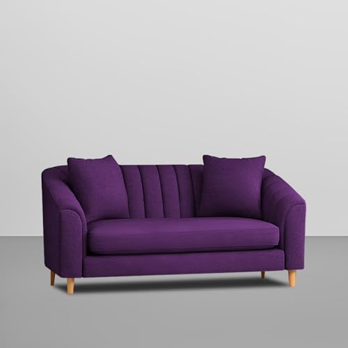 Image of Doraldo 2 Seater Sofa Set for Living Room (Purple) Premium Fabric Sofa