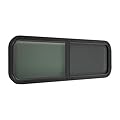 Jiabailie RV Window,42" W X 12" H Teardrop Horizontal Slide,RV Window Replacement Camper Window Glass with Trim and Screen