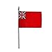 British Red Ensign Historical Hand Held Desk Table Top Polyester Flag 4" X 6" on 10" Black Plastic Staff with Gold Spear Tip (12 Pack)