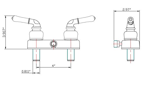 Dura Faucet (DF-SA100C-BQ RV Shower Faucet Valve Diverter with Classical Handles (Bisque Parchment)