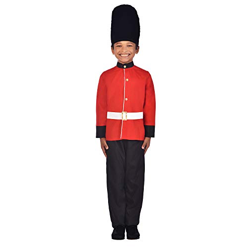 amscan 9909019 - Costume da guardia reale per bambini, età 8-10 anni, multicolore