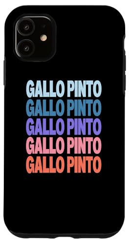 Funny Modern Repeated Text Design Gallo Pinto �X�}�z�P�[�X iPhone 11 �p