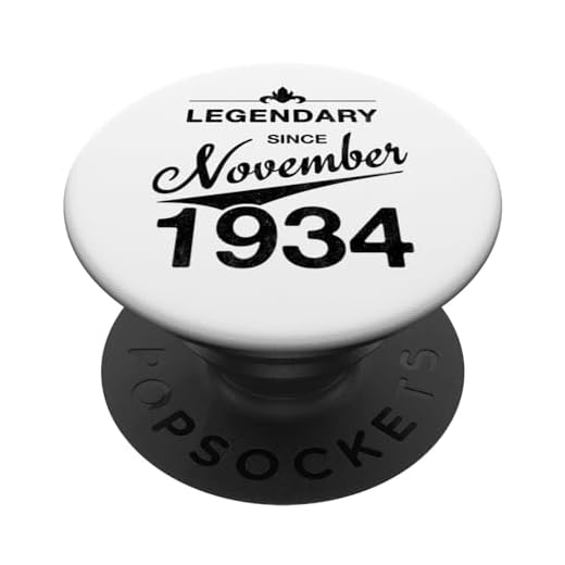 90 cumpleaños Nacido en Noviembre de 1934 Vintage 90 años PopSockets PopGrip Intercambiable