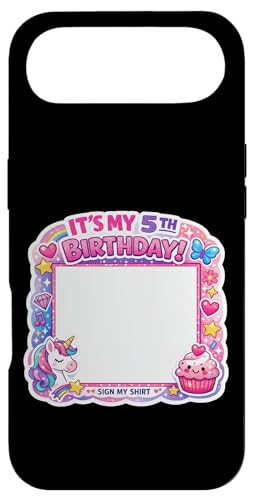 It's My 5th Birthday Party Sign My Shirt 5�� ���̎q �y���� �X�}�z�P�[�X iPhone Air �p