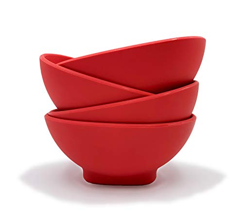 Burger Buddy Sandwich Holders 4 Pack, Flexible Silicone Bowls for Holding...
