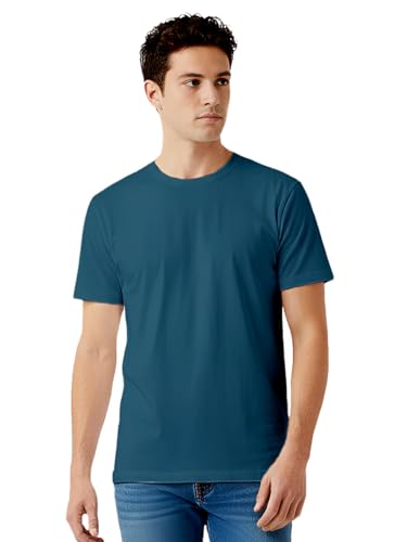 Image of 100% PIMA Cotton T Shirt for Man | Premium Men T-Shirts Regular Fit | Half Sleeve Round Neck Cotton Tshirt for Man | Mens Tees Made for Indian Climate | Available in 10 Colours